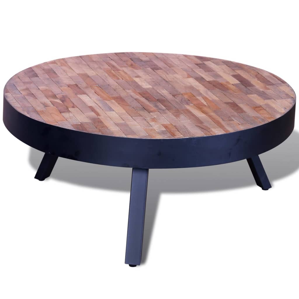 Salontafel Rond Gerecycled Teakhout