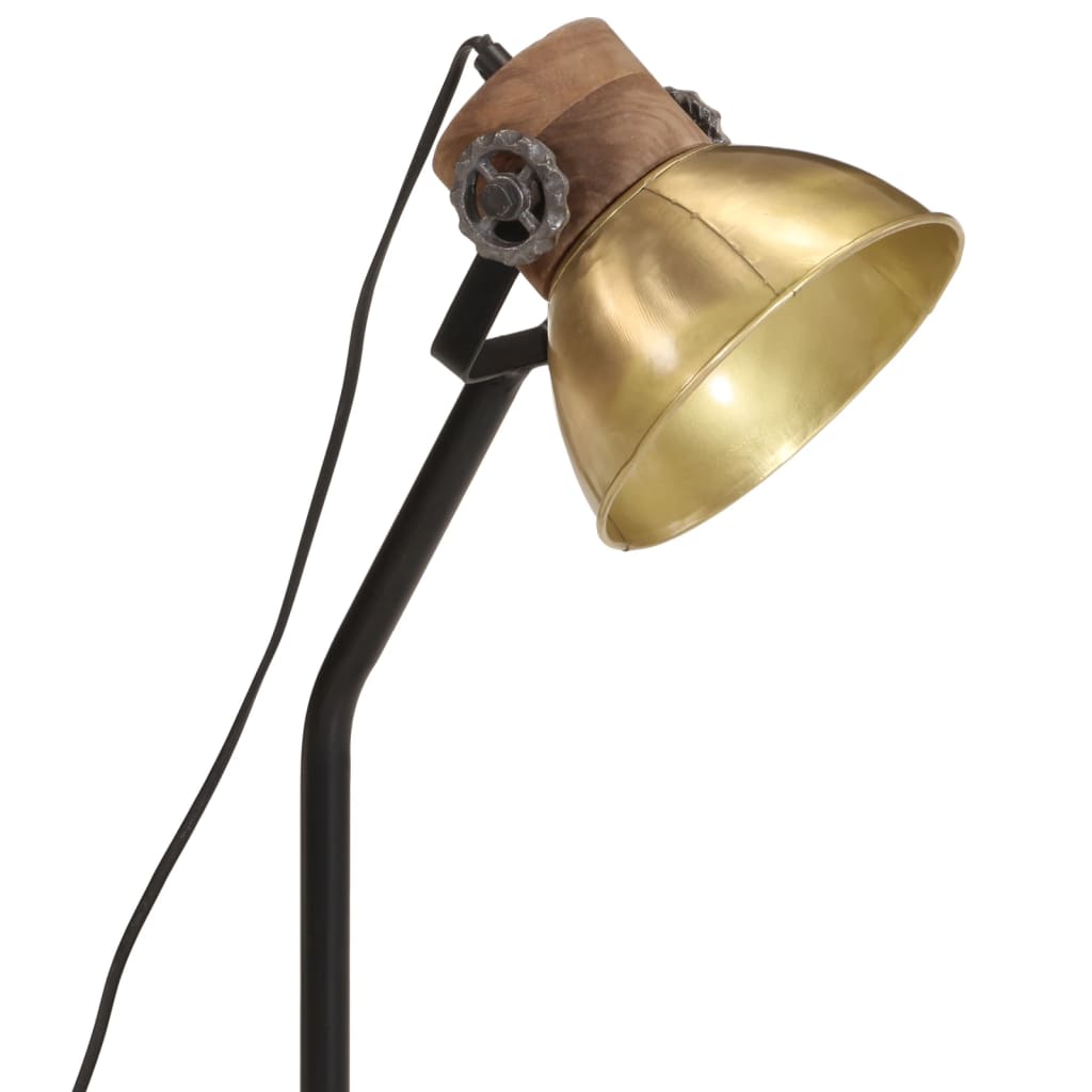 Bureaulamp 25 W E27 18X18X60 Cm Antiek Messingkleurig