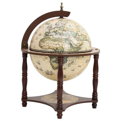 Exclusieve Wereldbol Globebar - Bruin/Wit Design