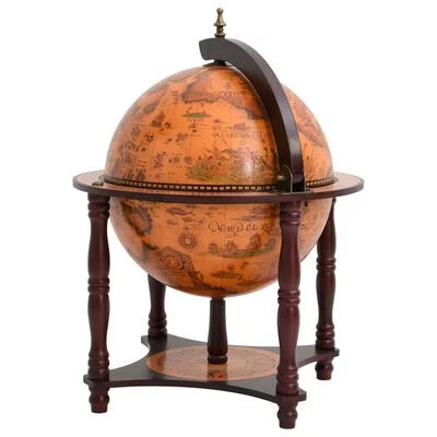 Exclusieve Wereldbol Globebar - Bruin Design