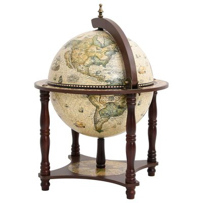 Exclusieve Wereldbol Globebar - Bruin/Wit Design